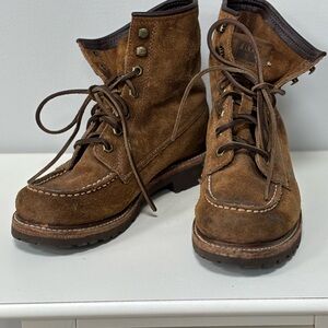 Frye women’s  Rugged Brown Lace-Up Boots